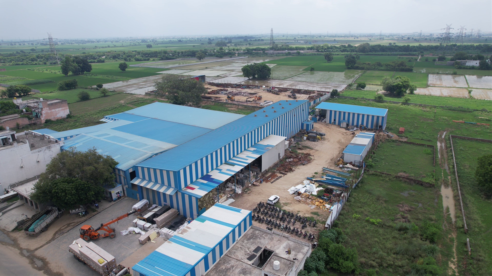 Aerial Drone Scan of Site Erection